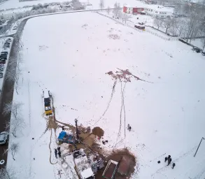 Probebohrung ganzes Grundstück